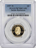 1997-W $5 Jackie Robinson Gold PCGS PR70 DCAM Cert 53909699 — original photo