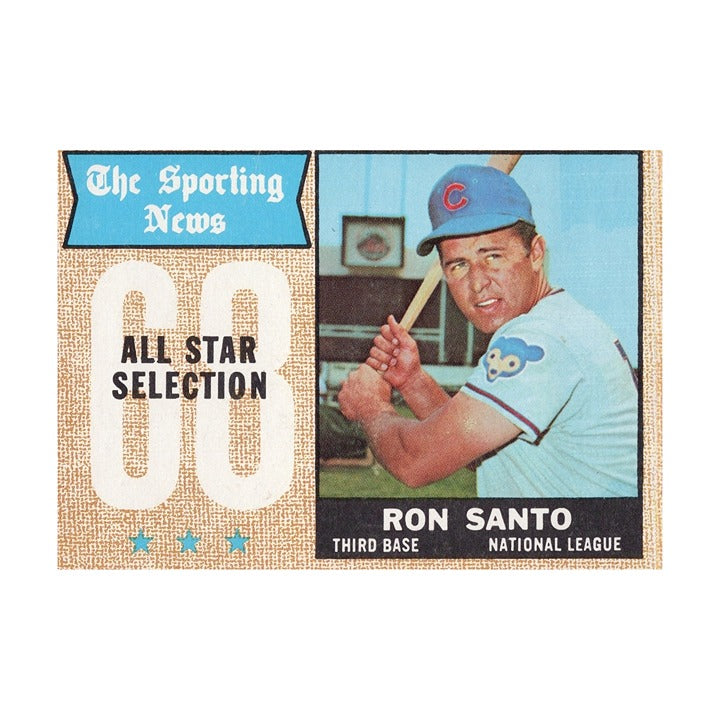 Ron Santo 1968 Topps #366 MLB Chicago Cubs Vintage VG All-Star Raw Card — original product photo 1