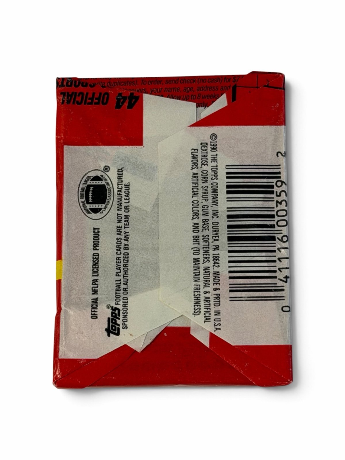 1990 Topps Football NFL Vintage Factory Sealed 15 Card Wax Pack 1000 Yard — original photo 2