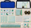 American Mahjong 166 Tile Bundle SET Blue Case Mat 4 Acrylic Racks w/ Pushers — original listing photo 1