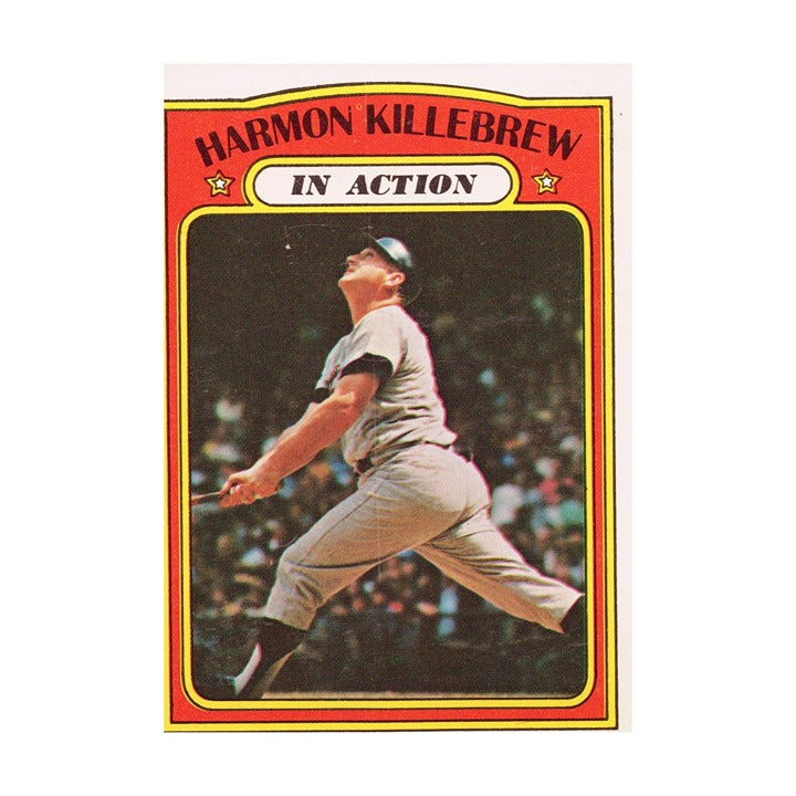 Harmon Killebrew 1972 Topps #52 Minnesota Twins Vintage VG In Action Card — original product photo 1