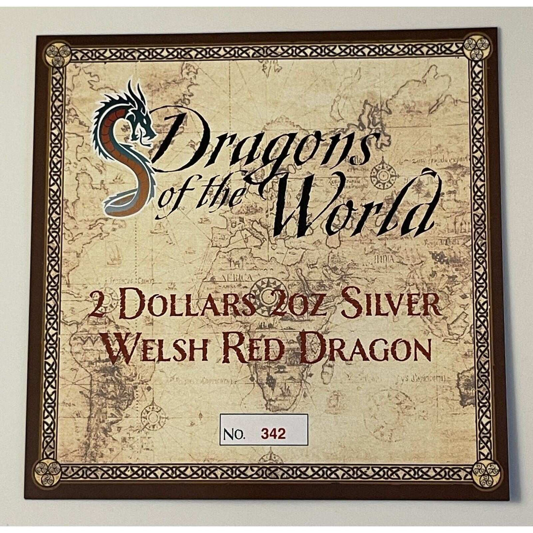 2022 Welsh Red Dragon 2oz proof silver coin PF70 Ultra Cameo First Day of Issue in protective case