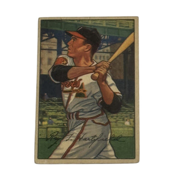 Roy Hartsfield 1952 Bowman #28 vintage Boston Braves baseball card raw ungraded