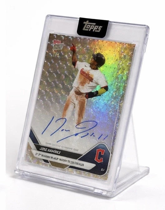 1/1 Historic Card Jose Ramirez 2025 Topps NOW Auto Rainbow Foil MLB Guardians — image 2