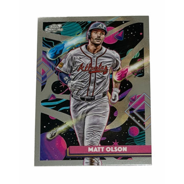 2025 Topps Chrome Cosmic Matt Olson #138 REFRactor featuring the MLB ATL Braves
