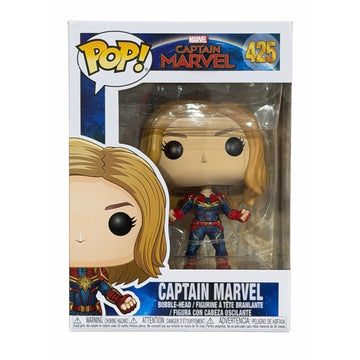 Captain Marvel Funko Pop 425 Marvel Avengers Vinyl Bobble Head Figure