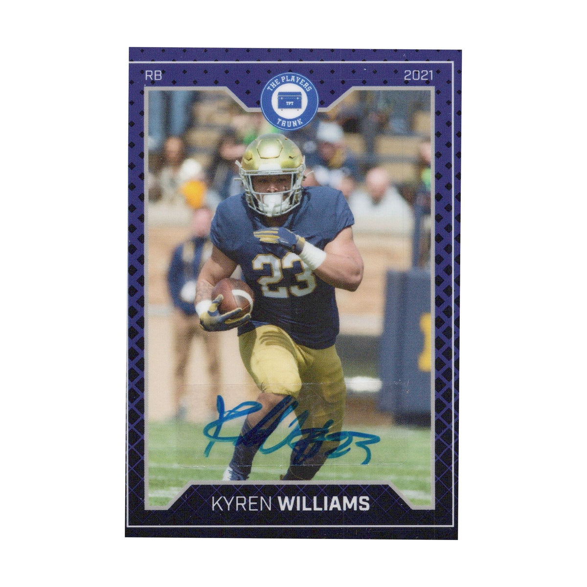 Kyren Williams 2021 The Players Trunk signed card 402/500 front