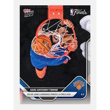 8020 PR NM 2025-26 Topps NOW Karl-Anthony Towns #332 NBA Finals NY Knicks