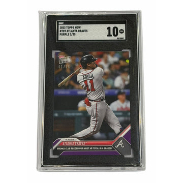 Atlanta Braves 1/25 Purple Arcia 2023 Topps NOW #789 SGC 10 MLB Record Card