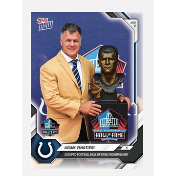 Adam Vinatieri 2026 Topps NOW OS03 Colts HOF PR 1314 NFL Colts Card