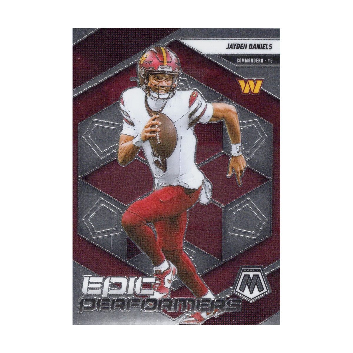 Jayden Daniels 2025 Mosaic Epic Performers #20 Washington Commanders NFL Card - image 3