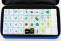 New American Mahjong Set 160 Tiles Heavy Premium Pearl Aqua Tiles Blue Case - image 2