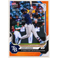 Junior Caminero /25 2026 Topps NOW #546 Orange PR 1174 MLB Tampa Bay Rays — original photo 1