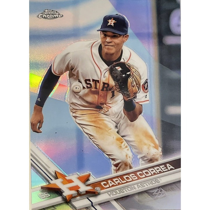 2017 Topps Chrome CARLOS CORREA Refractor #112 MLB Minnesota Twins JUST PuULLED*