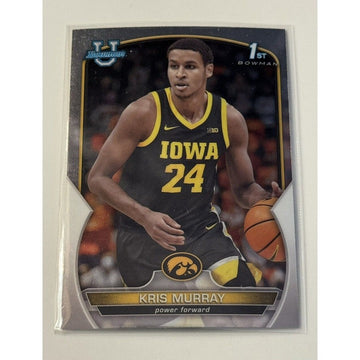 Kris Murray Iowa Hawkeyes 1st Bowman 2023 Topps Chrome basketball card #71