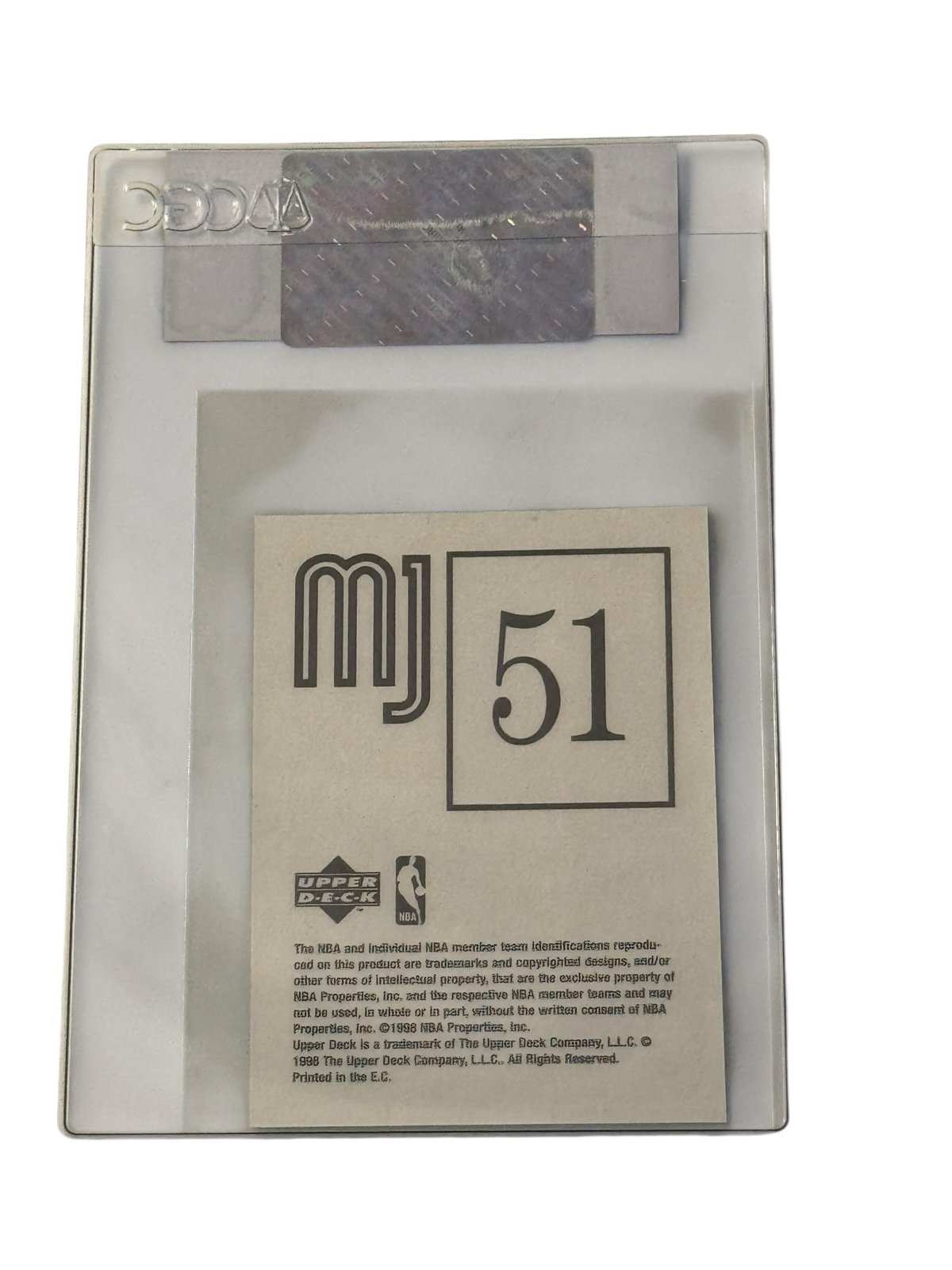1998-99 Upper Deck MJ Stickers Michael Jordan #51 CGC Certified Authentic die-cut sticker in protective sleeve