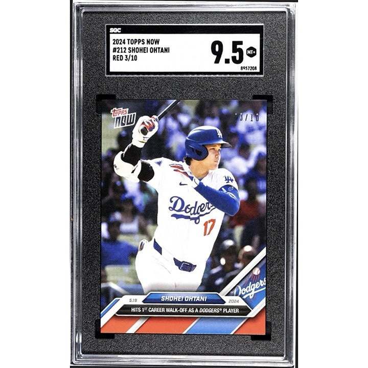 2024 Topps Now Shohei Ohtani Red MVP Dodgers limited edition rookie card graded 9.5