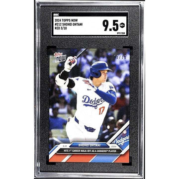 2024 Topps Now Shohei Ohtani Red MVP Dodgers limited edition rookie card graded 9.5