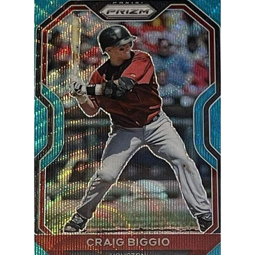 2021 Panini Prizm Craig Biggio Teal Wave Parallel MLB Houston Astros baseball card