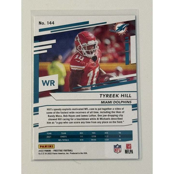 2022 Panini Prestige Tyreek Hill Miami Dolphins NFL football card #144