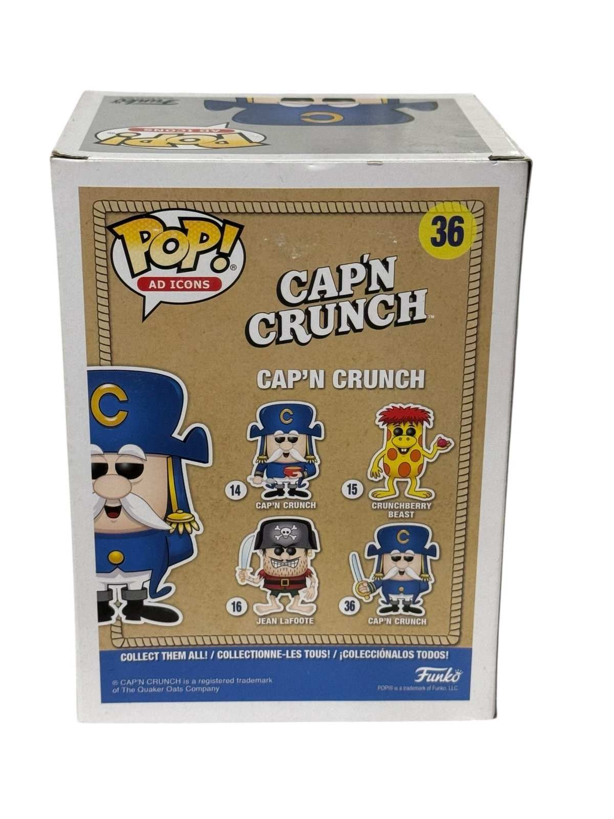 Funko Pop Ad Icons Capn Crunch cereal mascot vinyl collectible figure in box number 36