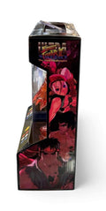 Ultra Street Fighter II Ken action figure by Jada Toys in sealed arcade-style packaging with flame effect accessory
