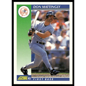 1992 Score #23 Don Mattingly MLB Baseball New York Yankees Card Near Mint Or Bet