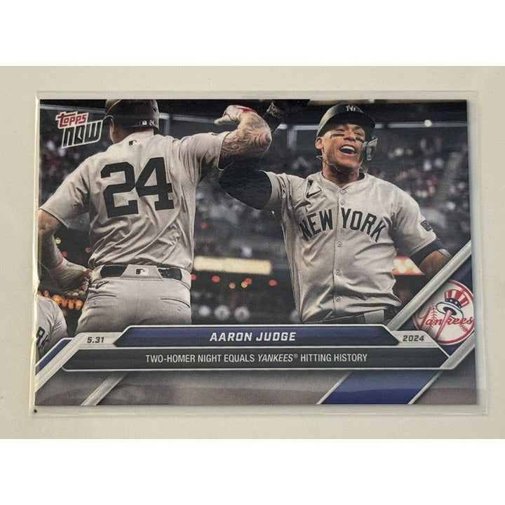 Aaron Judge - 2024 MLB TOPPS NOW Card 249 - Surpasses Gehrig NY Yankees History*