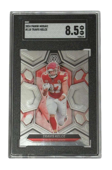 2024 Travis Kelce Panini Mosaic #110 graded SGC 8.5 Kansas City Chiefs collectible football card