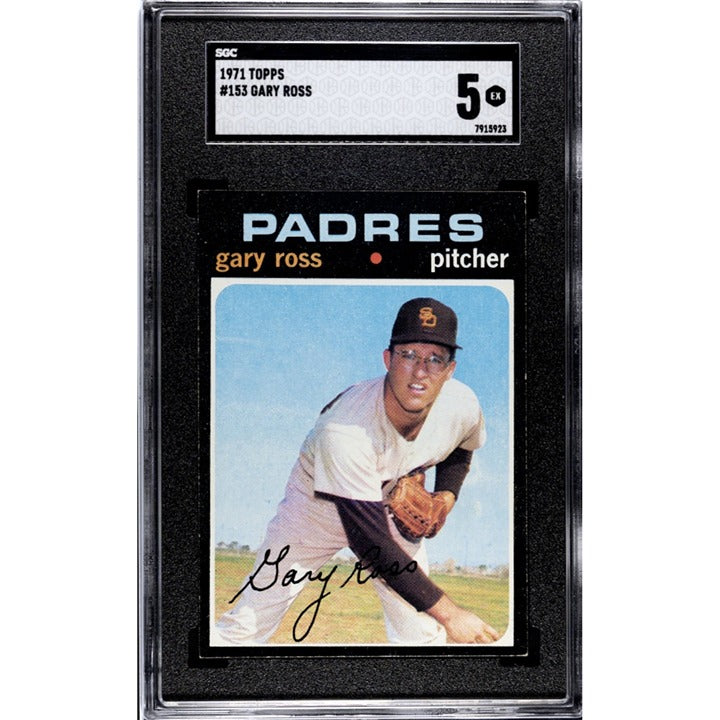 1971 Topps Gary Ross Card #153 SGC 5 MLB SD Padres - 54 HOF Players In This SET!