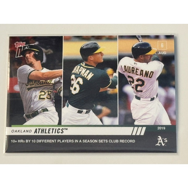 2019 Topps Now MLB OAKLAND ATHLETICS As 10 Hrs 10 Players 175 Printed VERY RARE!