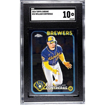William Contreras 2024 Topps Chrome MLB Milwaukee Brewers Baseball #24 - SGC 10*