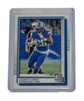 Jahmyr Gibbs 2025 Donruss NFL Premiere Detroit Lions rookie card in protective sleeve