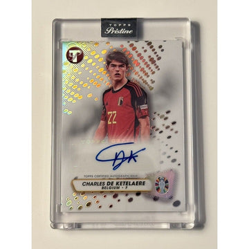 2023-24 Charles DE Ketelaere Auto TOPPS PRISTINE UEFA Road EURO - Gold Refractor