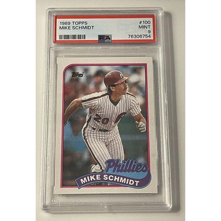 1989 Topps Mike Schmidt PSA 9 vintage Philadelphia Phillies third base baseball card