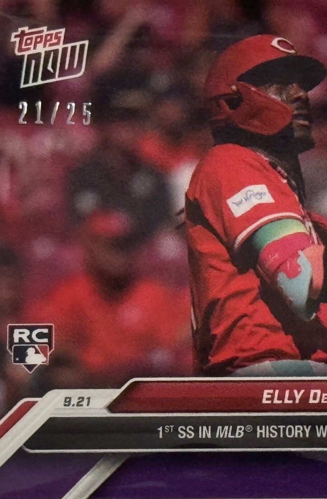 21/25 Elly De La Cruz 2024 MLB Topps Now rookie card Cincinnati Reds rare limited edition