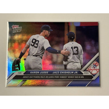 2024 Topps Now Aaron Judge Jazz Chisholm Yankees Photo Variation #490 LIMITED SP