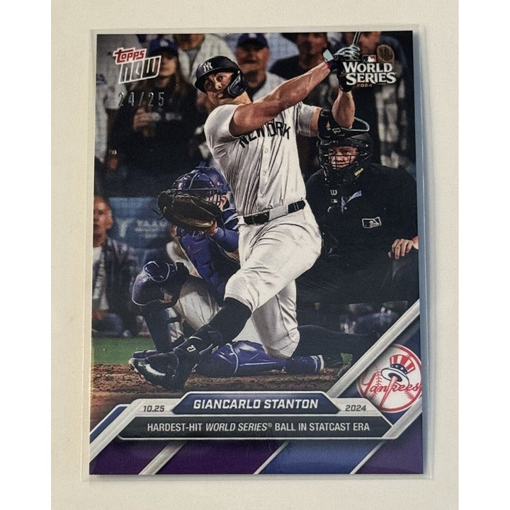 24/25 Giancarlo Stanton Hardest Hit Ball Statcast Era 2024 Topps Now #864 READY!