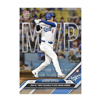 Shohei Ohtani 2024 NL MVP Winner MLB Topps Now Dodgers trading card