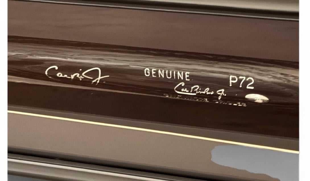 Cal Ripken Jr signed black Louisville Slugger P72 bat with hologram authentication