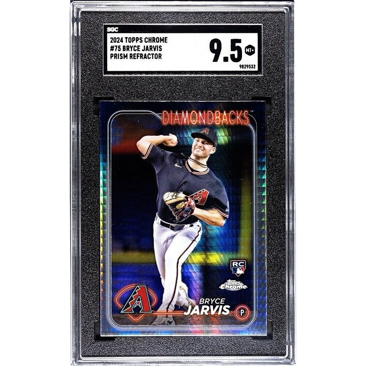 2024 Topps Chrome Refractor Bryce Jarvis RC* MLB Diamondbacks Rookie #75 SGC 9.5