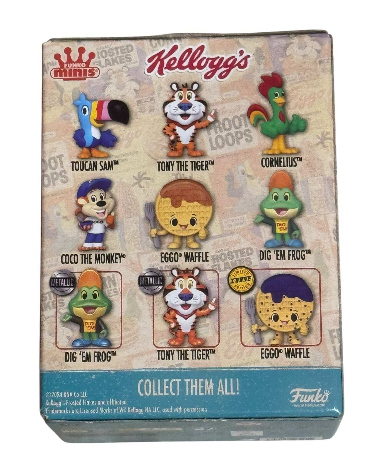 Tony the Tiger Funko Minis Kelloggs Five Below Exclusive mint box packaging with cereal mascot figures