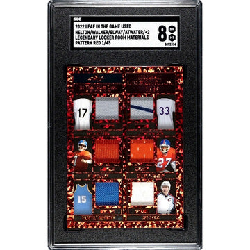 2022 In The Game Used Legendary Walker Elway Atwater Anthony Helton Salic SGC 8*