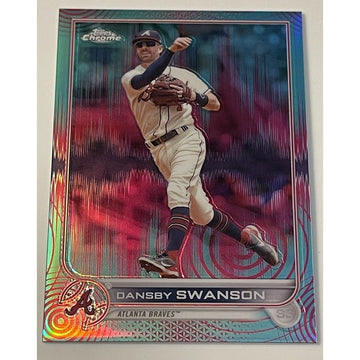 2022 Topps Chrome Dansby Swanson* 184/199 Prism Refractor Card #46 - MLB Braves*