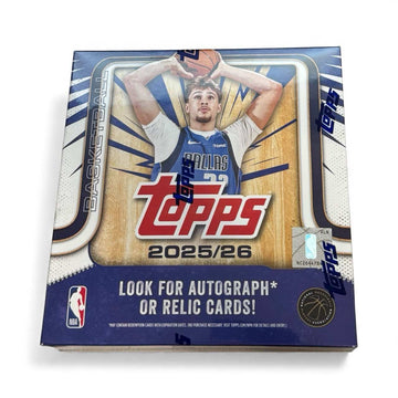 2025/26 Topps Basketball factory-sealed hobby box with NBA autograph or relic cards