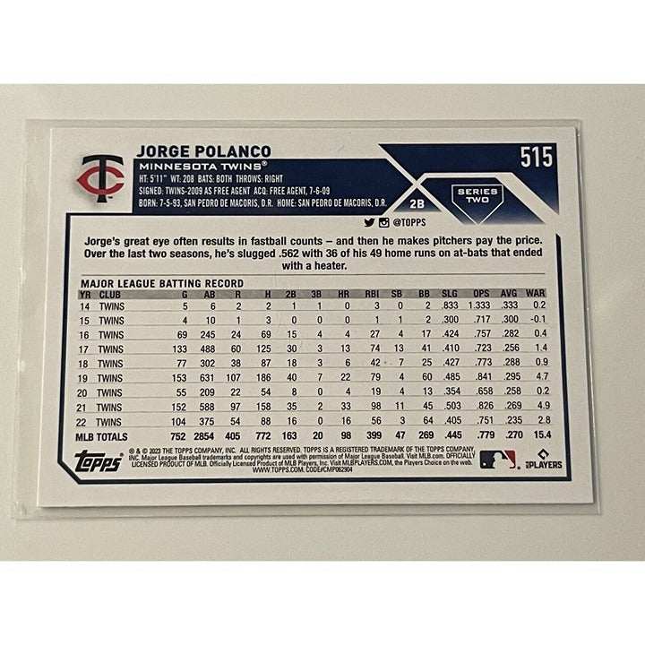 2023 Topps Update Series Jorge Polanco Minnesota Twins MLB baseball card