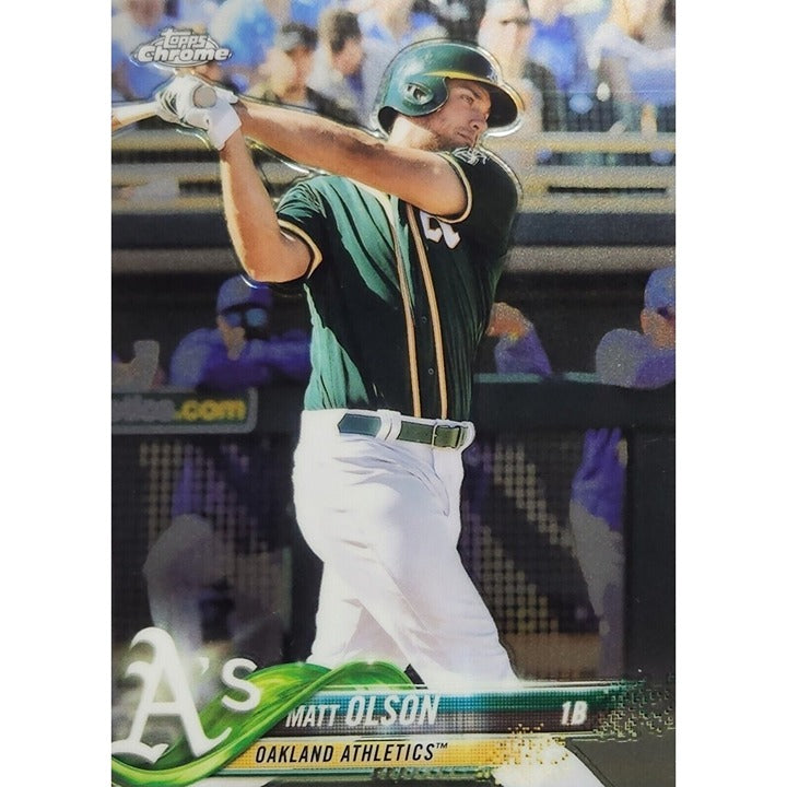 2018 Topps Chrome Matt Olson MLB Oakland Athletics/Atlanta Braves -MLB Card #64*