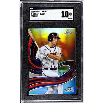 2024 Topps Chrome Matt Olson* - Strokes #S-13 MLB Atlanta Braves Baseball SGC 10