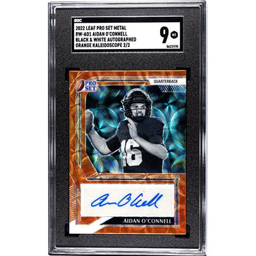 2/2* Aidan O'Connell RC Auto Black/White Kaleidoscope 2022 Leaf Pro Set - SGC 9*
