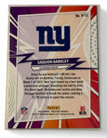 2023 Panini Prestige Saquon Barkley Heroes insert football card New York Giants foil finish